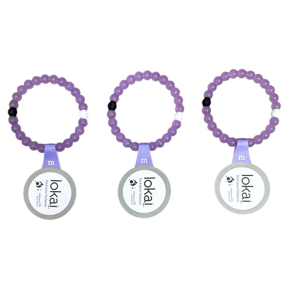 💜Brand new LOKAI bracelet purple Alzheimer’s Association Medium M NWT💜 3 avail.